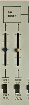 Arp Odyssey のS/H MIXER パネル