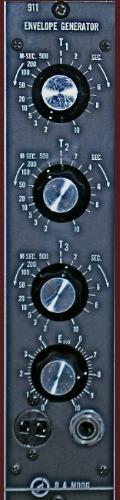 Moog IIIc のEnvelope Generatorパネル
