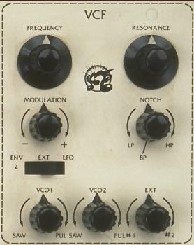 Oberheim SEM のVCF パネル