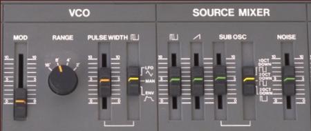 Roland SH-101 の VCO パネル